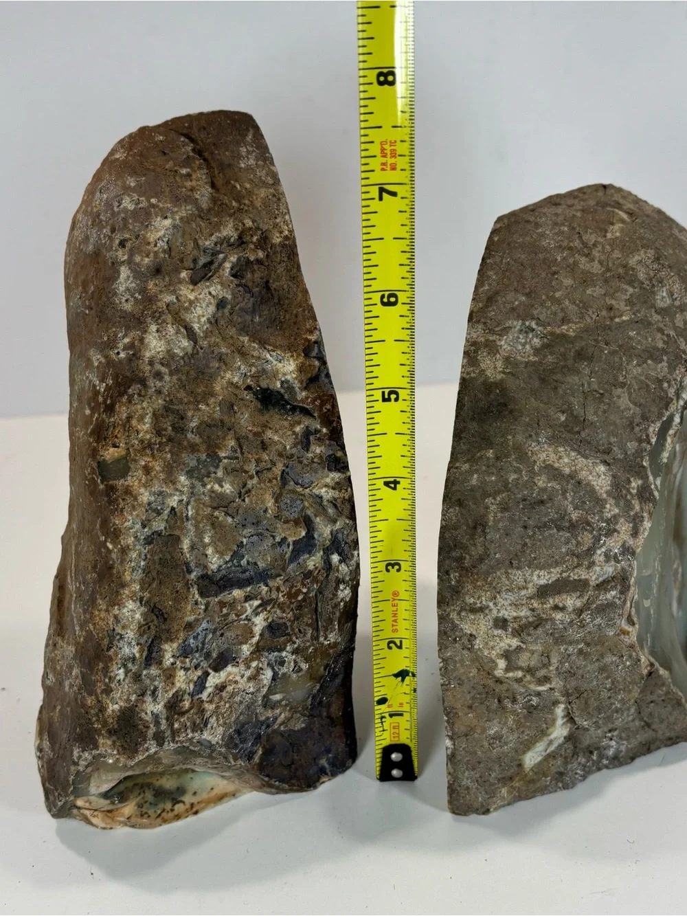 Vintage Brazilian Agate Geode Bookends 8